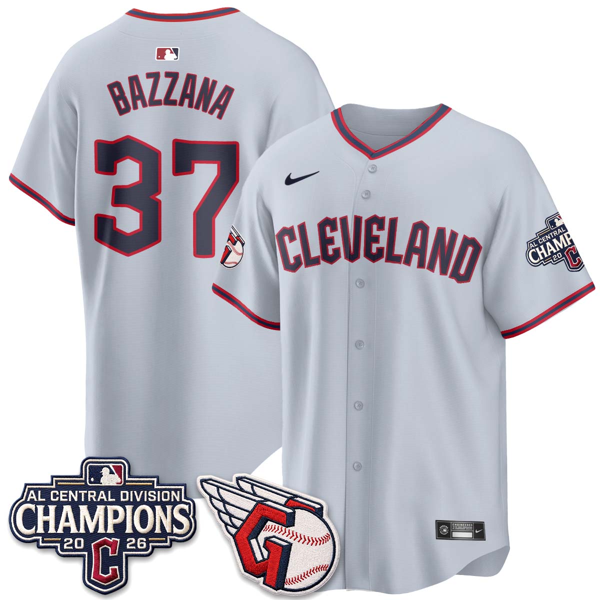 CLE 2026 AL Central Champs Vapor Jersey - Stitched