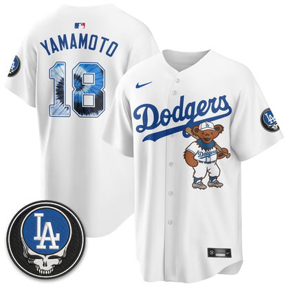 Los Angeles Dodgers x Grateful Dead Edition Vapor Jersey - Stitched