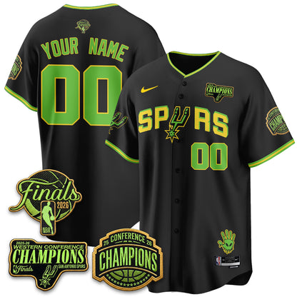 San Antonio Spurs 2026 Basketball Alien Style Vapor Custom Jersey - Stitched