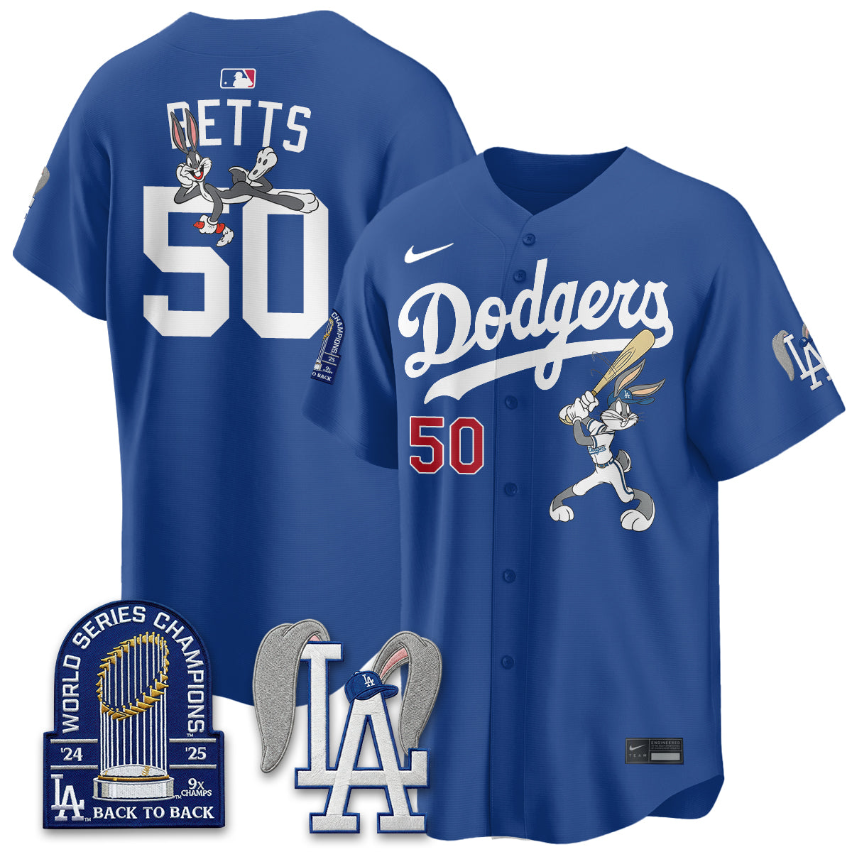 Los Angeles Dodgers Bunny Edition Vapor Jersey - Stitched