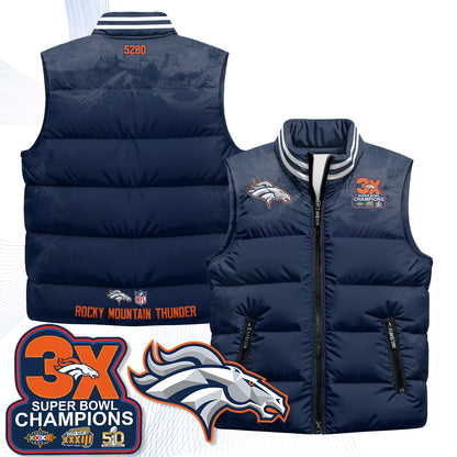 Denver Broncos Fan Gear Edition Unisex Puffer Vest - Printed