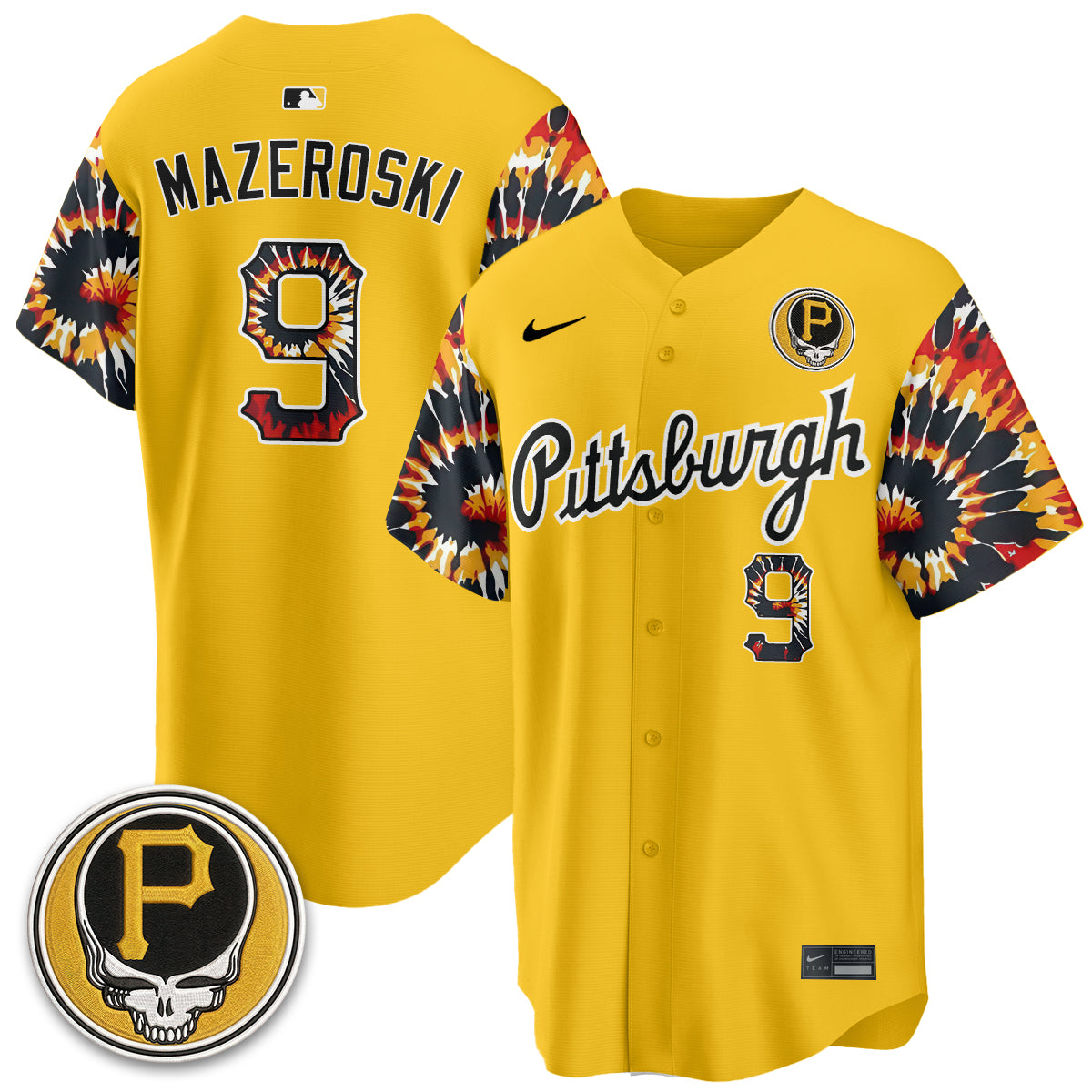 Pittsburgh Pirates x Grateful Dead Vapor Limited Jersey - Stitched