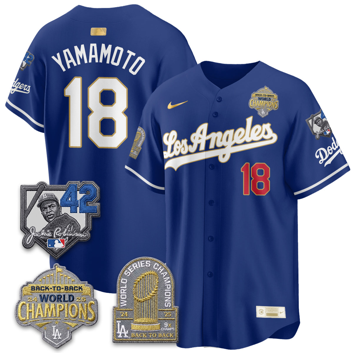LAD 2026 New Era Gold Collection Vapor Limited Jersey - B2B Champs - All Stitched