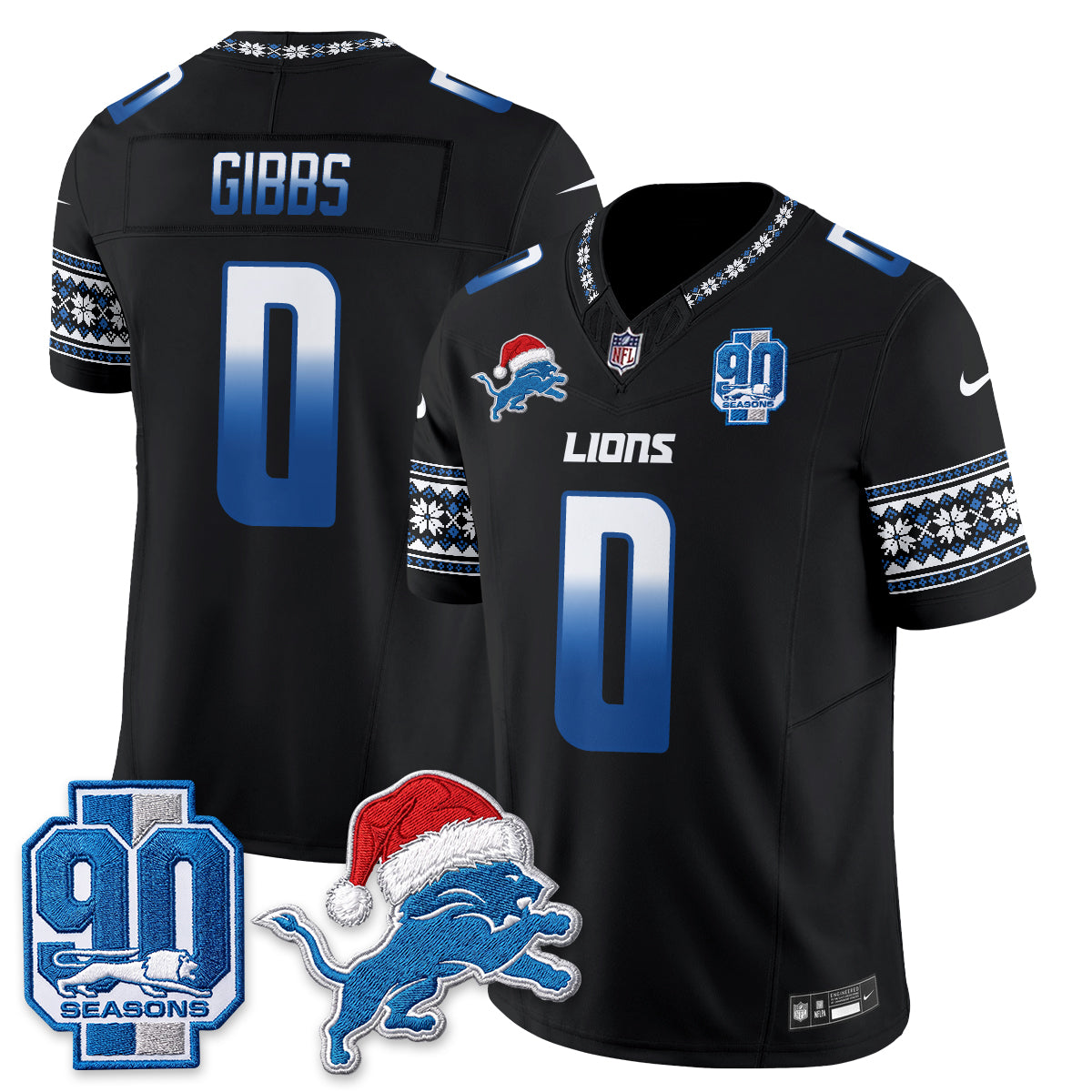 DET Xmas Edition Vapor Jersey - Stitched