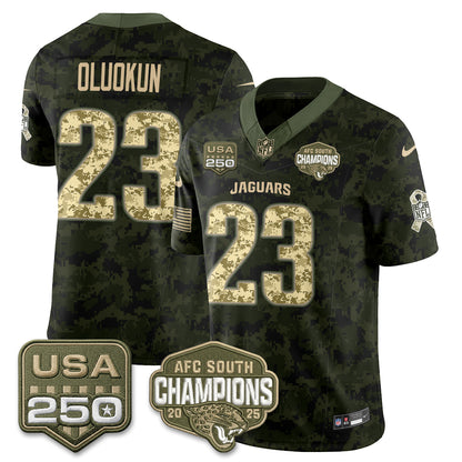 Jacksonville Jaguars 2026 Salute to Service Vapor Jersey - Stitched