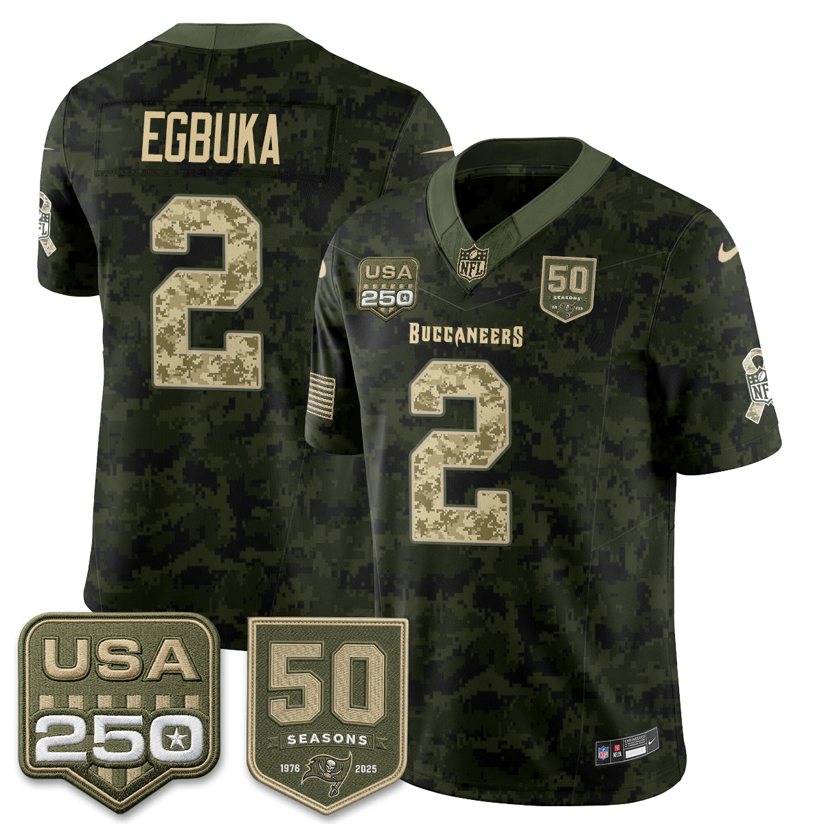 Tampa Bay Buccaneers 2026 Salute to Service Edition Vapor Jersey - Stitched