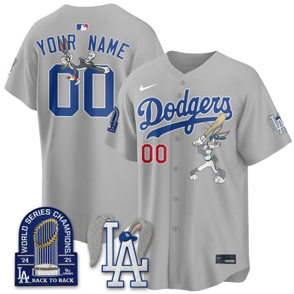 Los Angeles Dodgers Bunny Edition Vapor Custom Jersey - Stitched