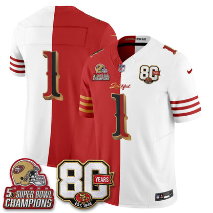 SF Rivalries Split Edition Vapor Jersey - Stitched