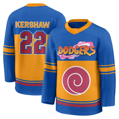 Los Angeles Dodgers Naruto Edition Vapor Hockey Jersey - Stitched