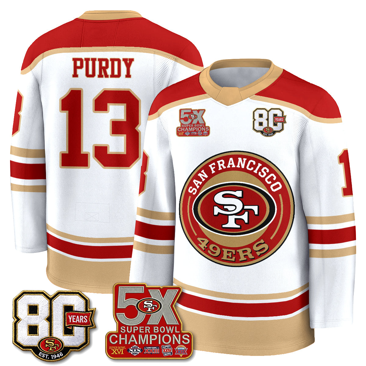 SF 4X Champs Hockey Jersey - Stitched