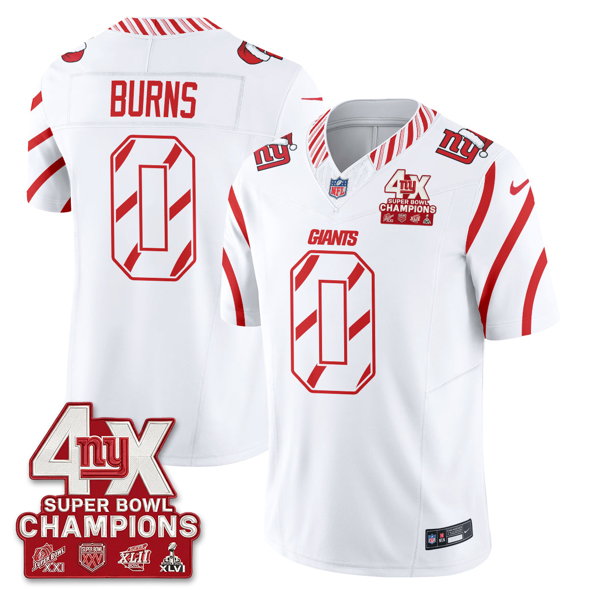 NYG  Xmas Edition Vapor Jersey - Stitched