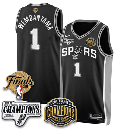 SAS 2026 NBA Western Conference Champions Vapor Jersey V3 - Stitched
