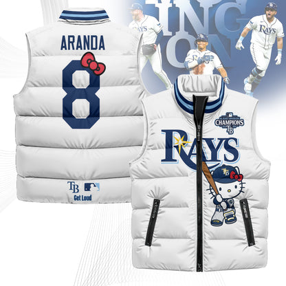 TB x Meow KT 2026 AL East Champs Puffer Vest - Printed