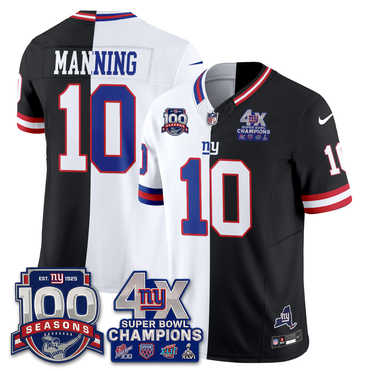 NYG 4X SBowl Split Limited Edition - Stitched (2)