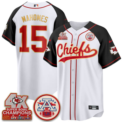 KC 4X Champs Gold Trim Edition Vapor Baseball Jersey - Stitched