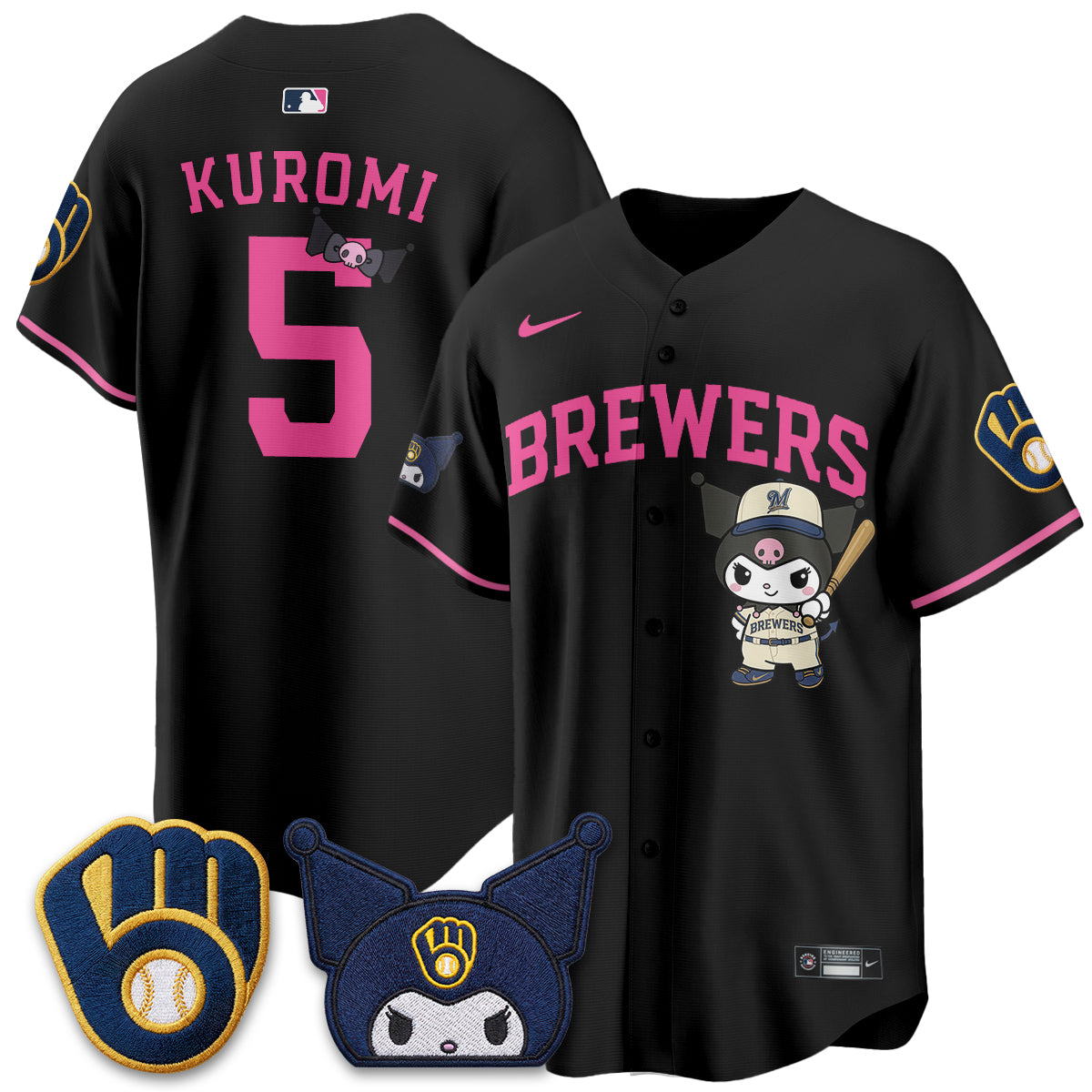 Milwaukee Brewers x  KRM Edition Vapor Jersey - Stitched