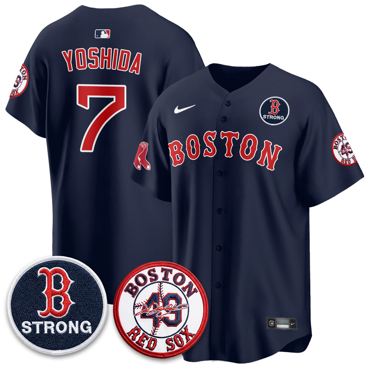 BOS Tim Wakefield Memorial Patch Vaper Premier Limited Jersey - All Stitched V2