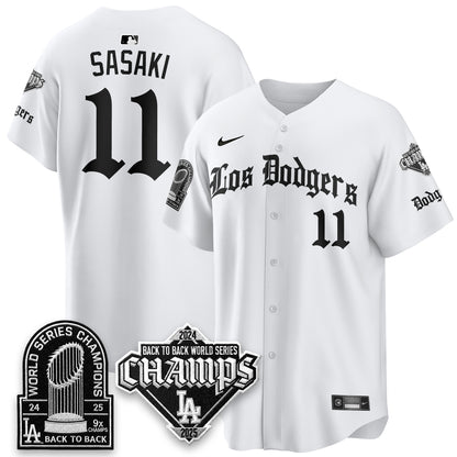 LAD World Series Champions B2B Patch Vapor Premier Limited Gothic Edition Jersey - All Stitched
