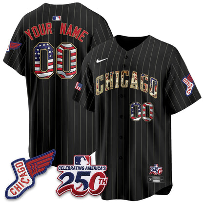 Chicago White Sox 2026 Independence Day USA Vapor Custom Jersey - Stitched