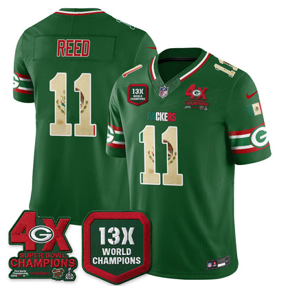 Green Bay Packers Mexico Edition Vapor Jersey - Stitched