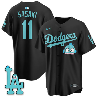 Los Angeles Dodgers x Hangyodon Edition Vapor Jersey- Stitched