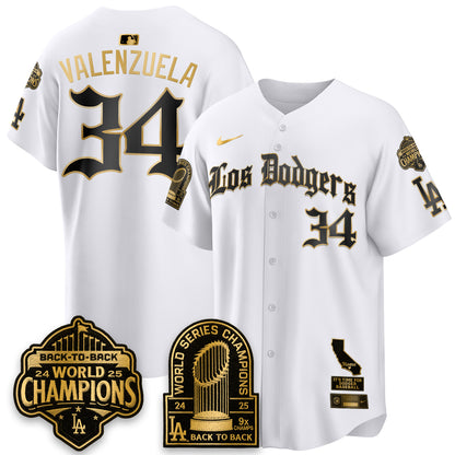 LAD World Series Champions Vapor Premier Limited Gothic Edition Jersey - Stitched