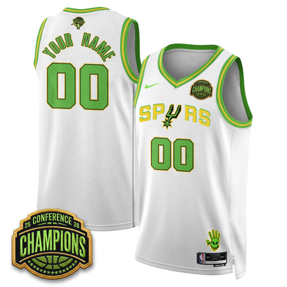 San Antonio Spurs 2026 Basketball Finals Alien Style Vapor Custom Jersey - Stitched