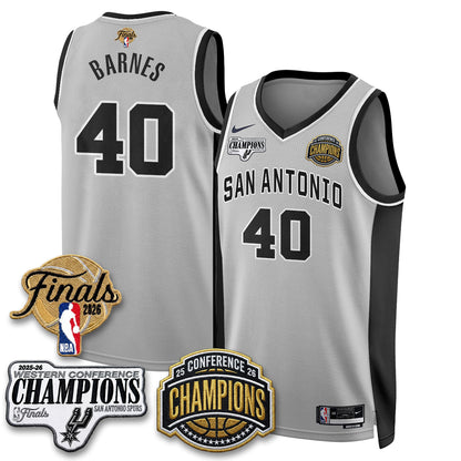SAS 2026 NBA Western Conference Champions Vapor Jersey V3 - Stitched