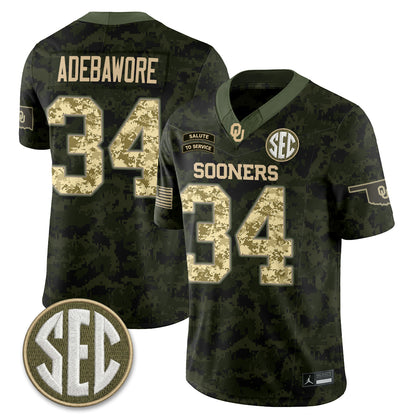 OU 2026 Salute to Service Vapor Jersey - Stitched