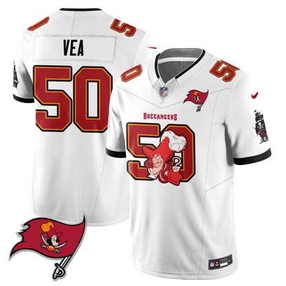Tampa Bay Buccaneers x Red Coat Captain Edition Vapor Jersey - Stitched