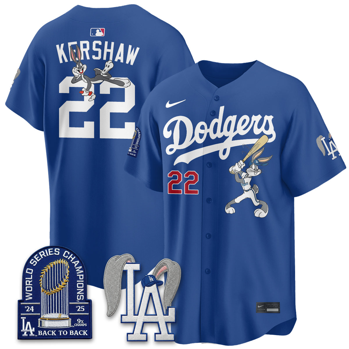 Los Angeles Dodgers Bunny Edition Vapor Jersey - Stitched