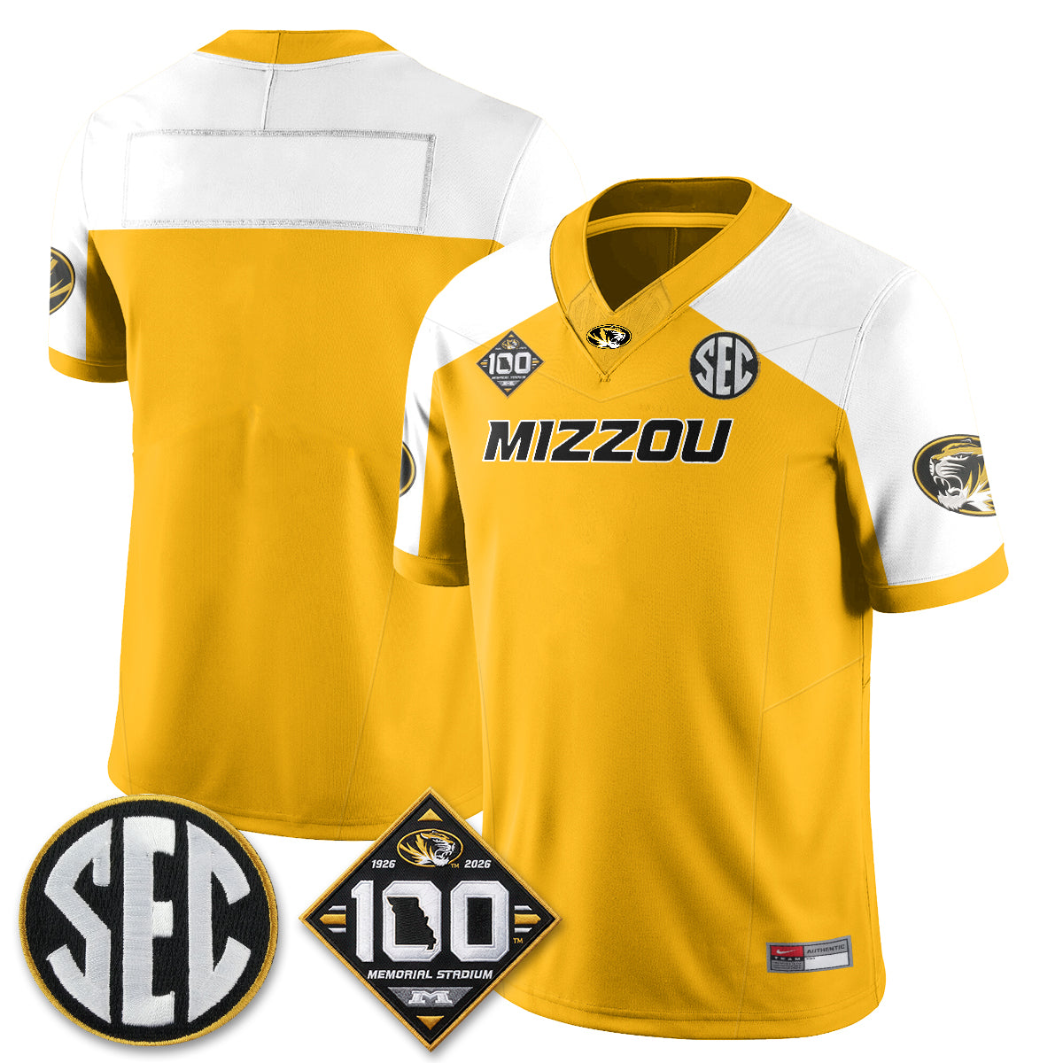 MIZZ 100th Anniversary of Memorial Stadium Vapor Jersey - Stitched
