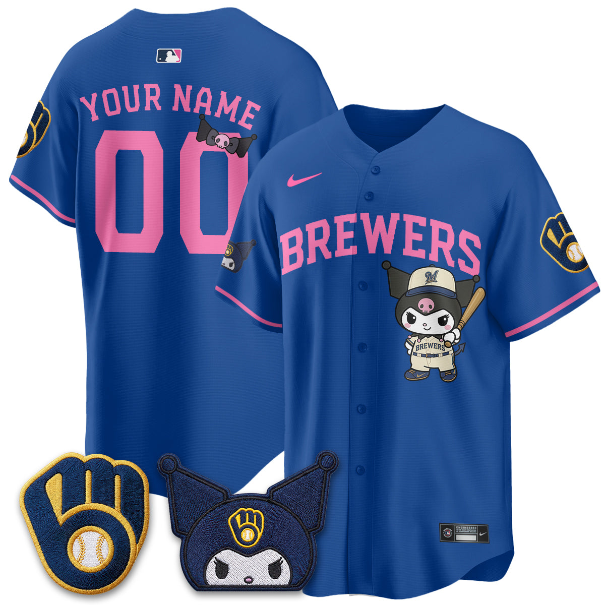 Milwaukee Brewers x  KRM Edition Vapor Custom Jersey - Stitched