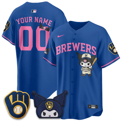 Milwaukee Brewers x  KRM Edition Vapor Custom Jersey - Stitched