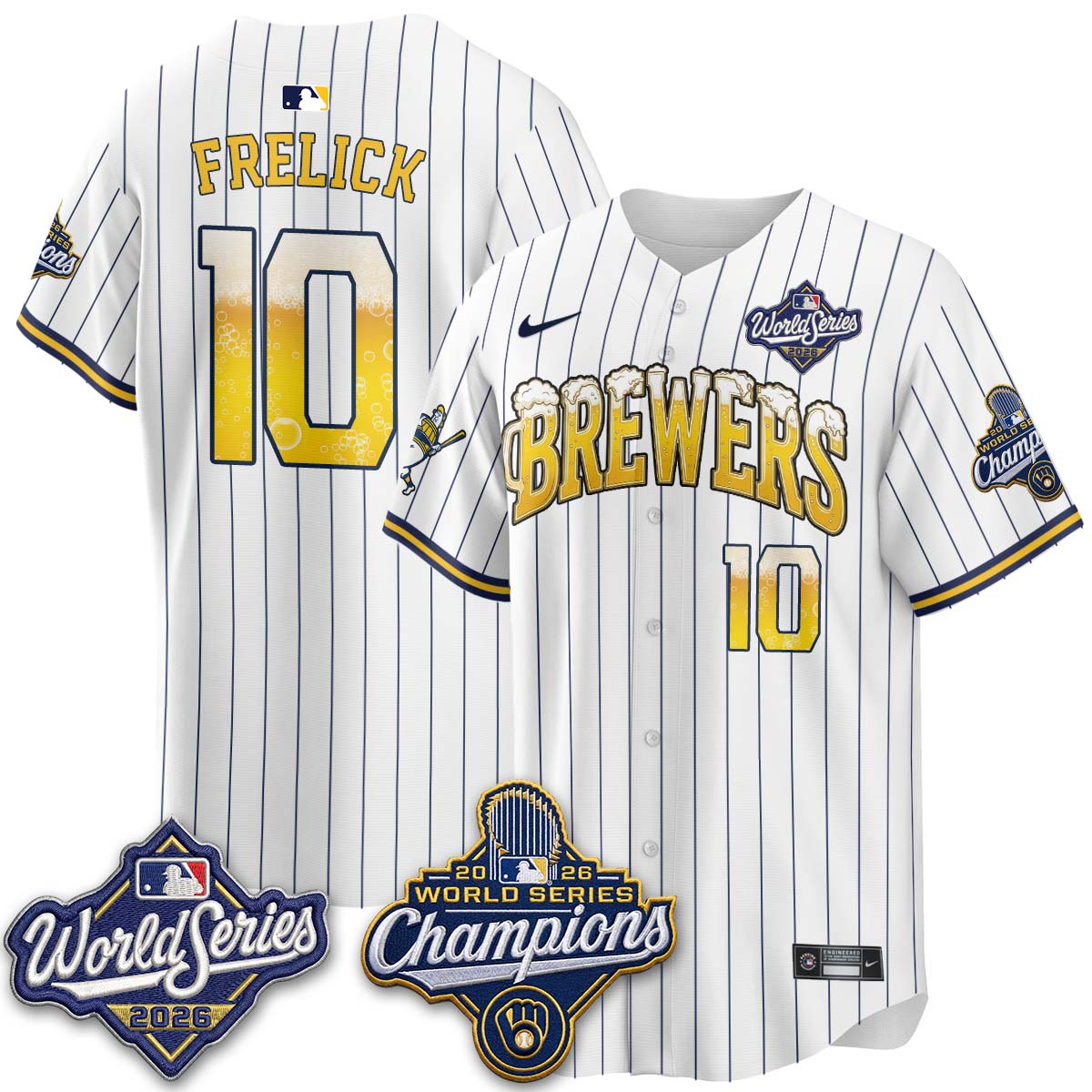 MIL "Pitcher & Pint" 2026 WS Champions Jersey - Stitched (#9) (2)