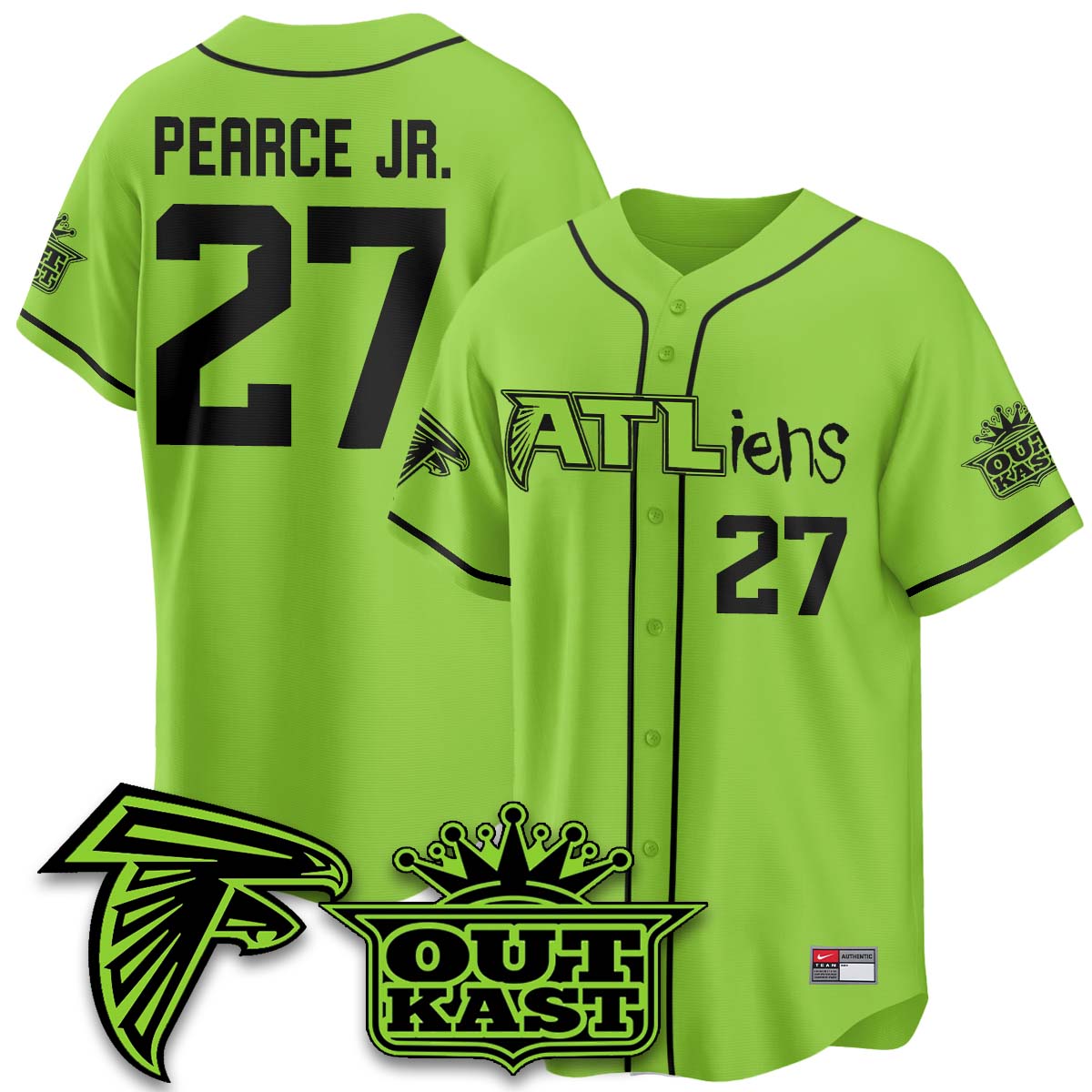 ATL 30th Anniversary ATLiens Baseball Vapor Jersey - Stitched