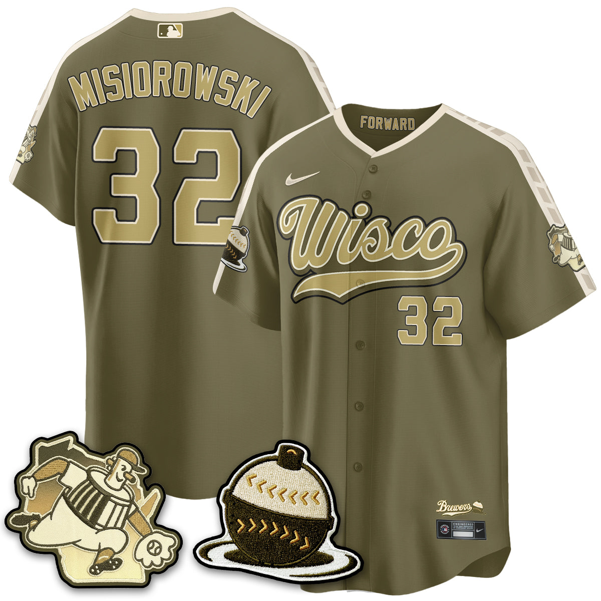 MIL New Era Olive 2026 Armed Forces Day Jersey - All Stitched