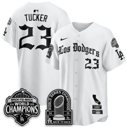 LAD World Series Champions Vapor Premier Limited Gothic Edition Jersey - Stitched