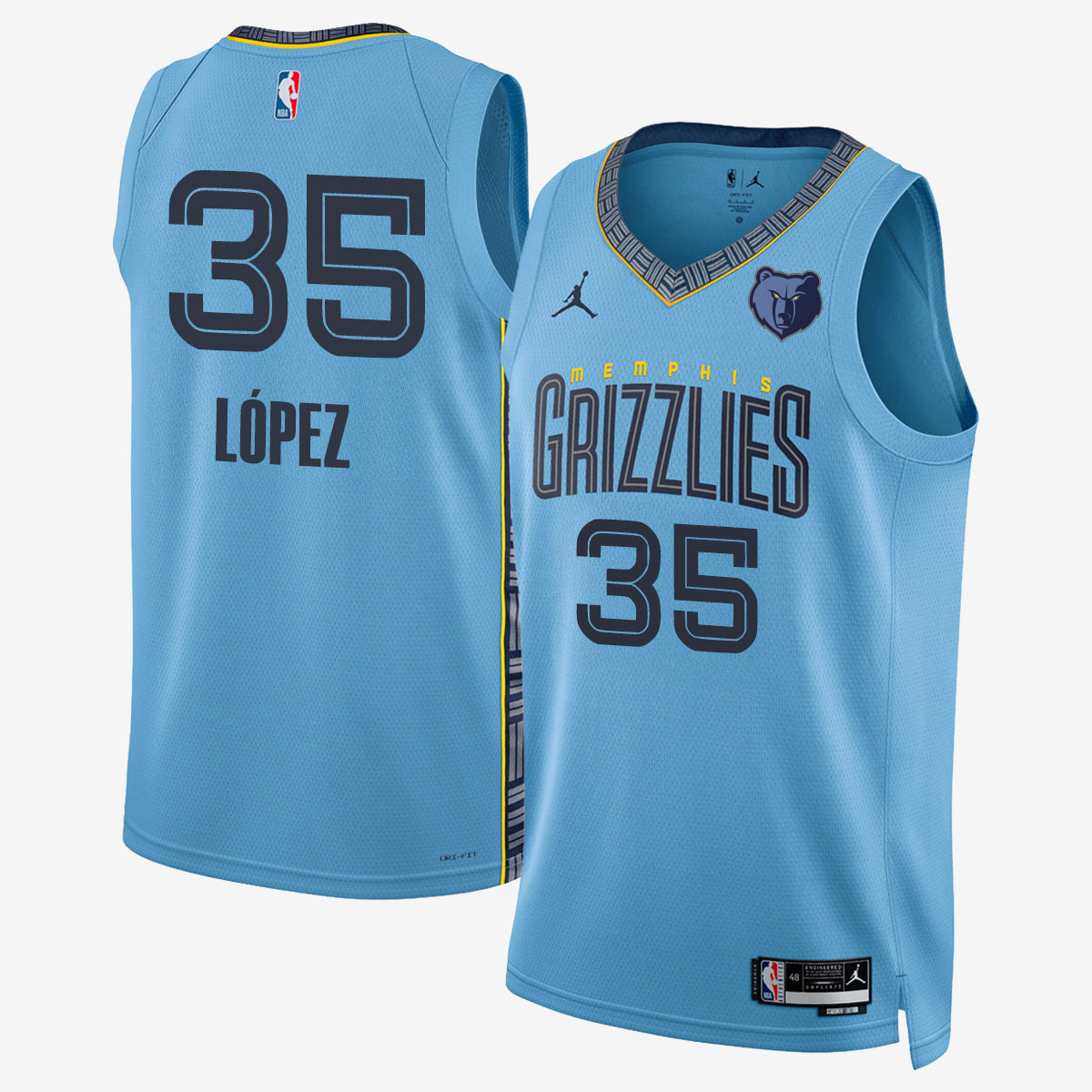 Memphis Grizzlies 2026 Basketball Pick #3 & #21 Vapor Jersey - Stitched