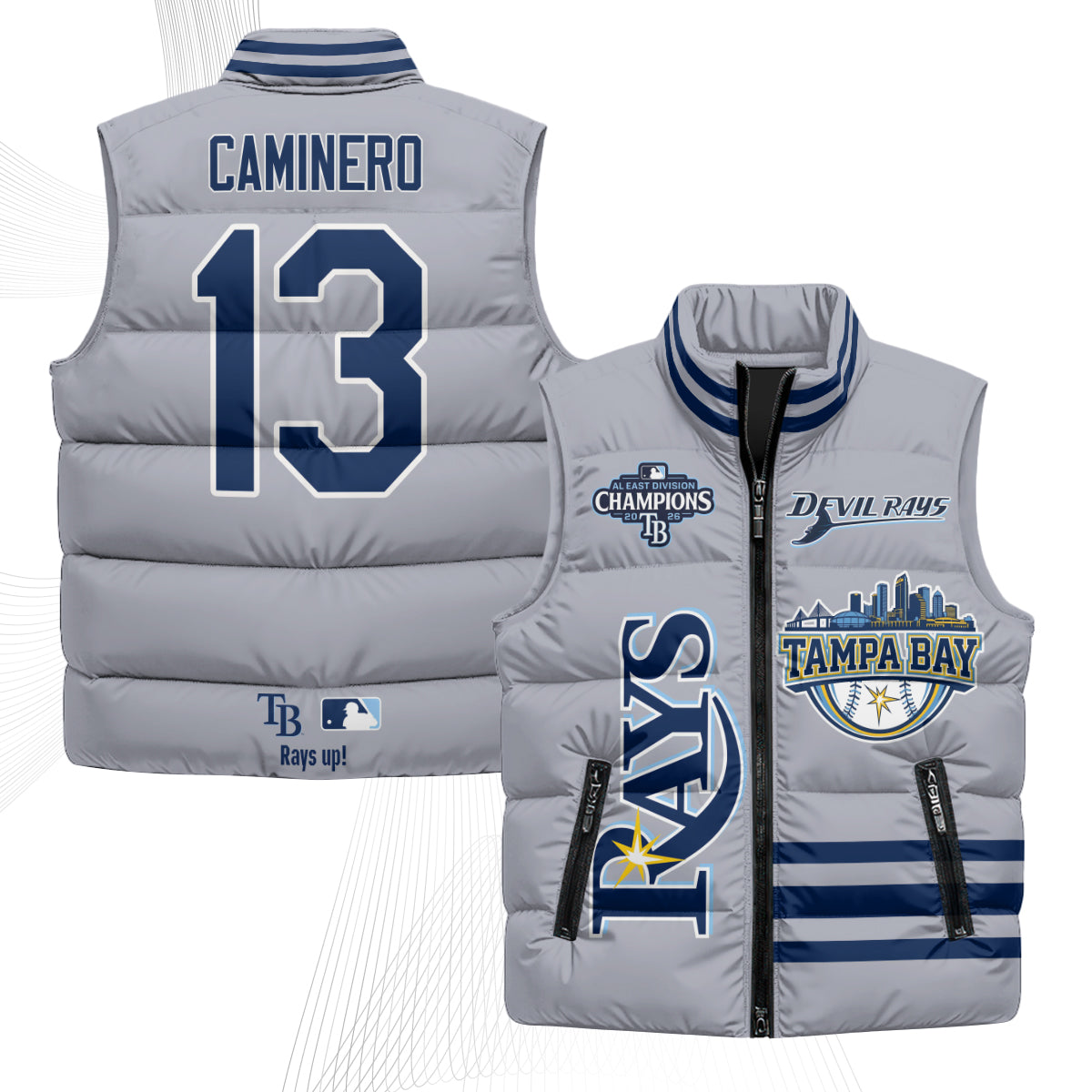 TB "Devil Rays" Puffer Vest - Printed