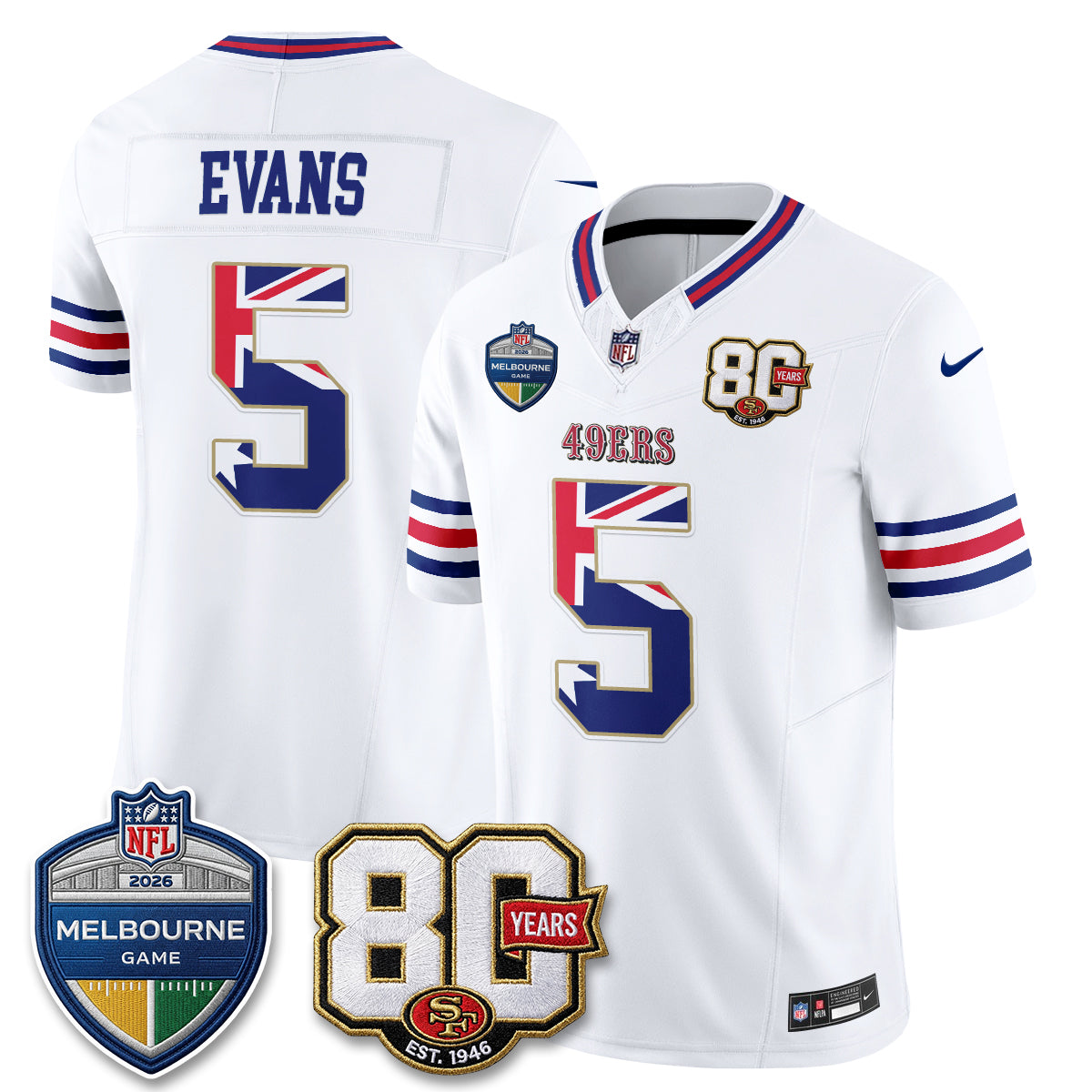 SF Melbourne Game 2026 Vapor Jersey - Stitched