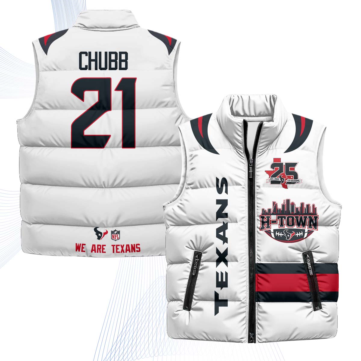HOU "H-Town" Puffer Vest - Printed