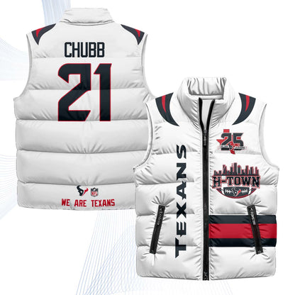 HOU "H-Town" Puffer Vest - Printed