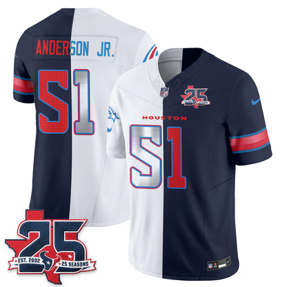 HOU Fan Gear Split Vapor Jersey - Stitched