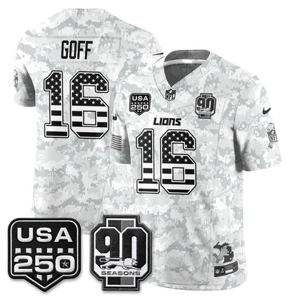 Detroit Lions 2026 Salute to Service Vapor Jersey - Stitched