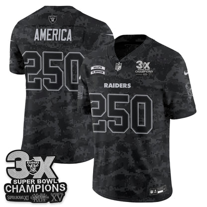 Las Vegas Raiders 2026 Salute to Service V2 Vapor Jersey - Stitched