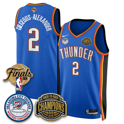 OKC 2026 NBA Western Conference Champions Vapor Jersey - Stitched