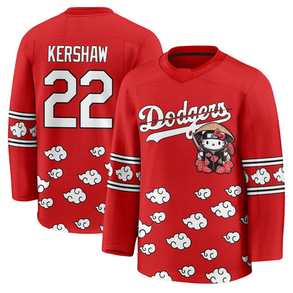 Los Angeles Dodgers Akatsuki Edition Vapor Hockey Jersey - Stitched