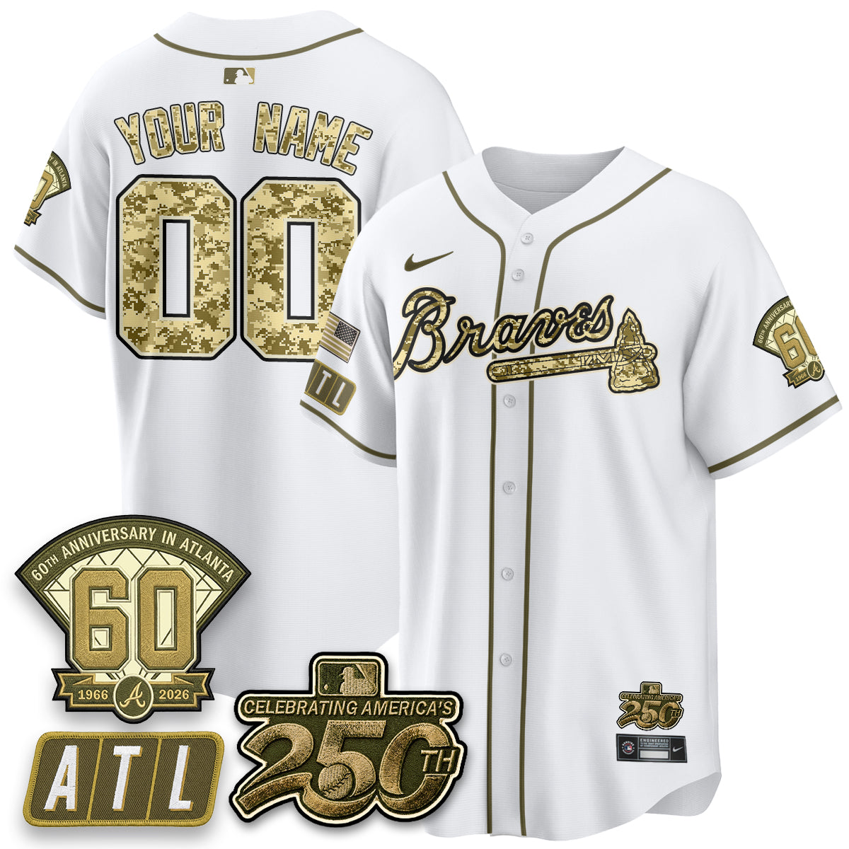 ATL Salute to Service 2026 Vapor Limited Custom Jersey - All Stitched