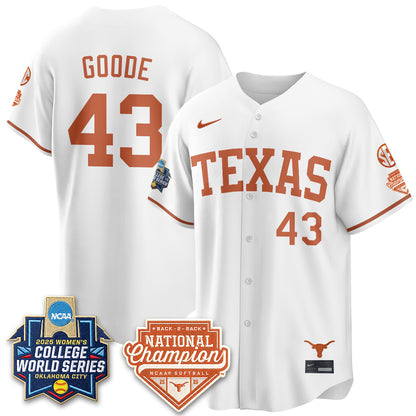 Texas Longhorns Softball 2026 World Series (WCWS) Vapor Premier Limited Jersey - B2B Champs - All Stitched